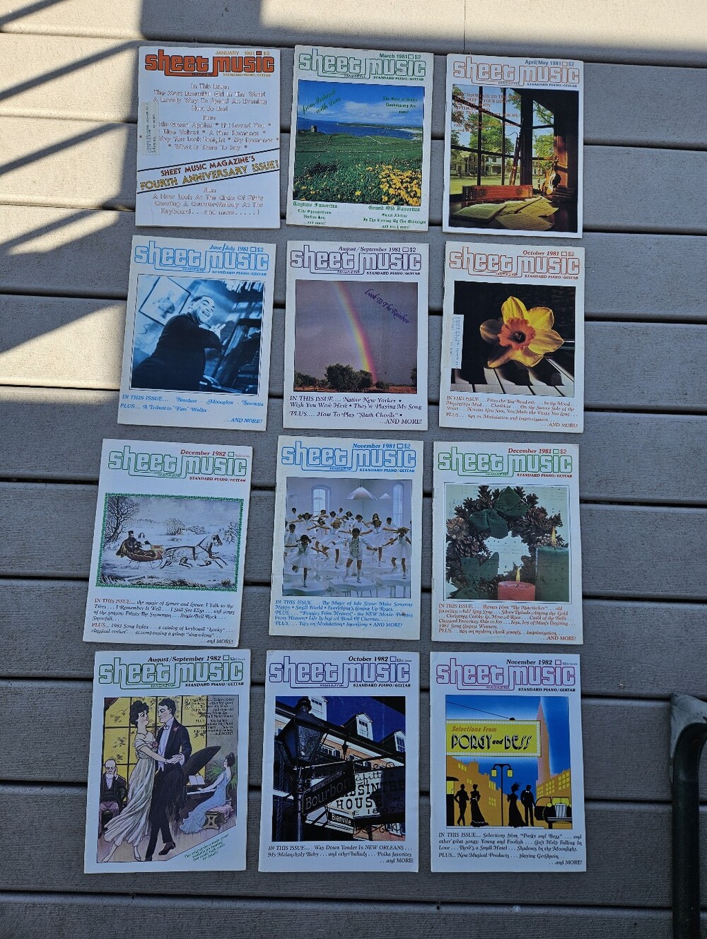 Vtg Sheet Music Magazine Lot of 12 1981 1982 Piano Guitar Porgy Bess Anniversary